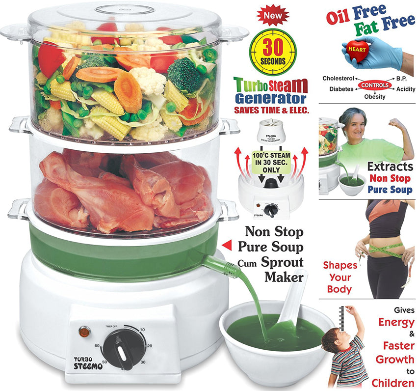Multi Steam Cooker Polycarbonate Transparent with Non Stop Soup Maker