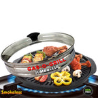 Gas O Grill Full Non-Stick JUMBO WITH GLASS LID 14 Inches Model