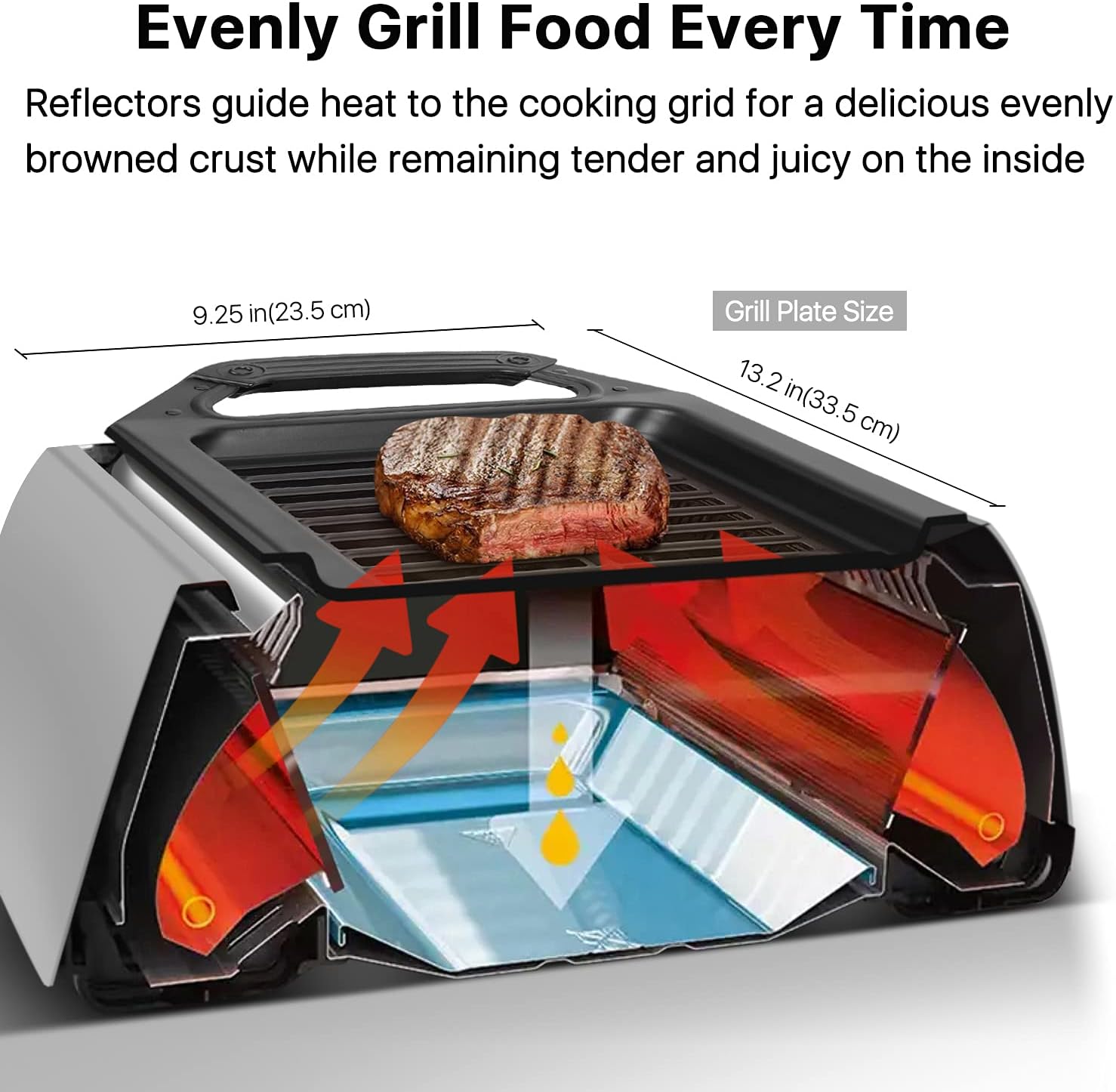 Electric Smokeless Magical Deep Grill 360º Rotational Infrared Indoor & Outdoor Grill