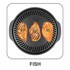 Gas O Grill Aluminum BBQs Full Non-Stick Smokeless Indoor Tandoor JUMBO 14 Inches