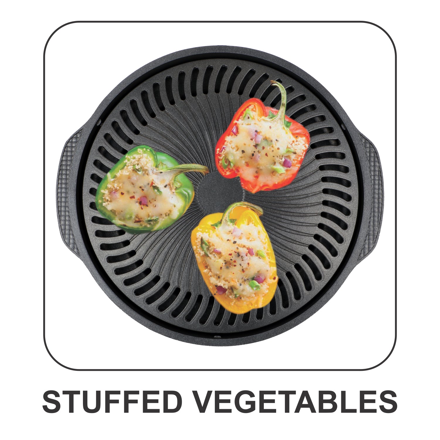 Gas O Grill Aluminum BBQs Full Non-Stick Smokeless Indoor Tandoor JUMBO 14 Inches