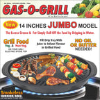 Gas O Grill Aluminum BBQs Full Non-Stick Smokeless Indoor Tandoor JUMBO 14 Inches