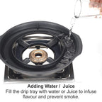 Gas O Grill Aluminum BBQs Full Non-Stick Smokeless Indoor Tandoor JUMBO 14 Inches