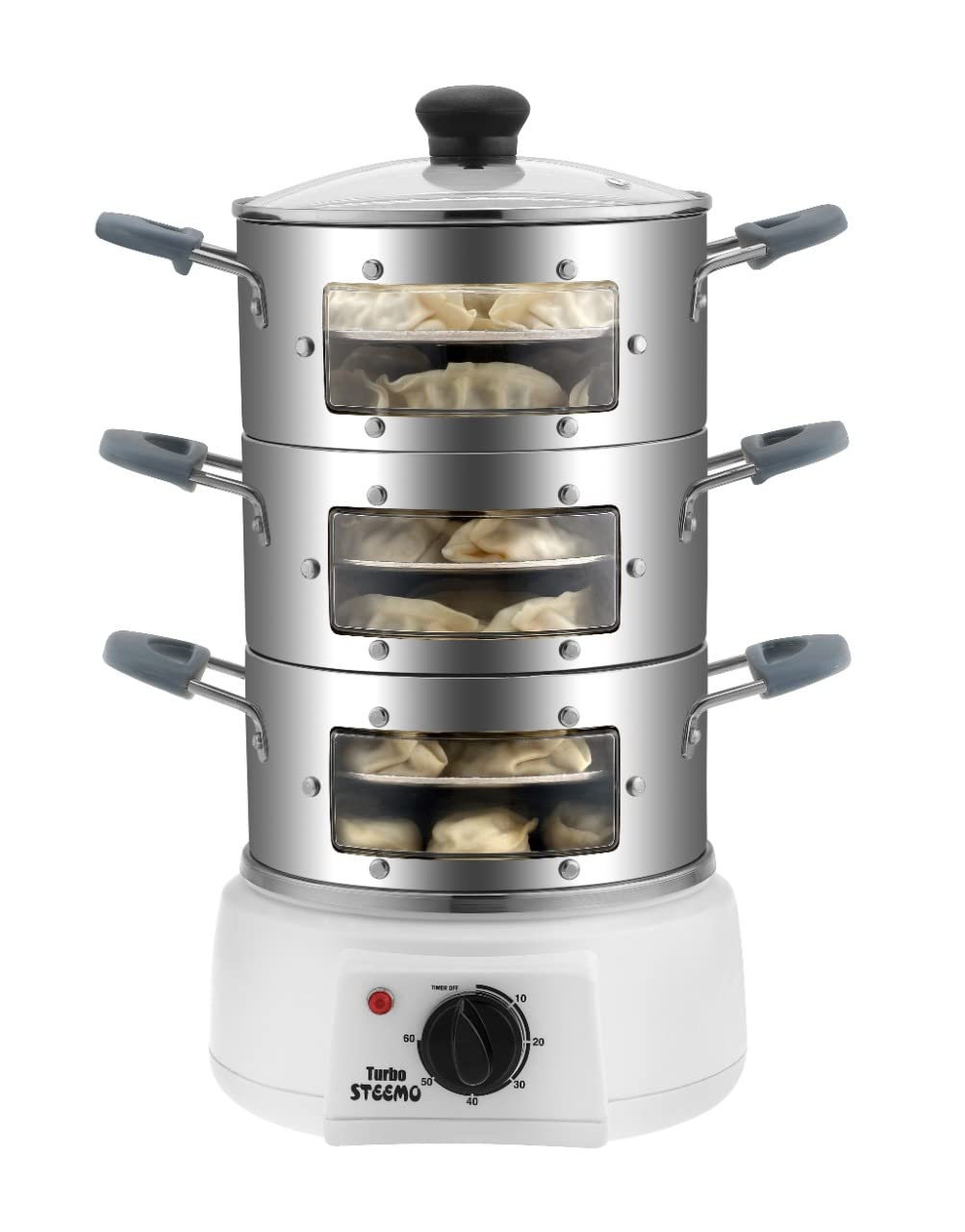 Steemo S.S Momo Maker With S.S Jars Having See Through Windows