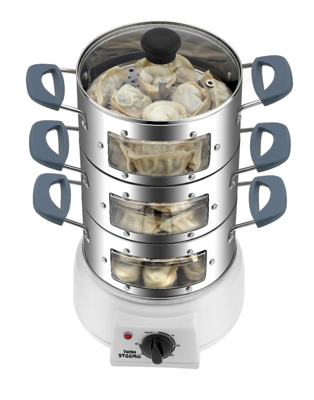 Steemo S.S Momo Maker With S.S Jars Having See Through Windows