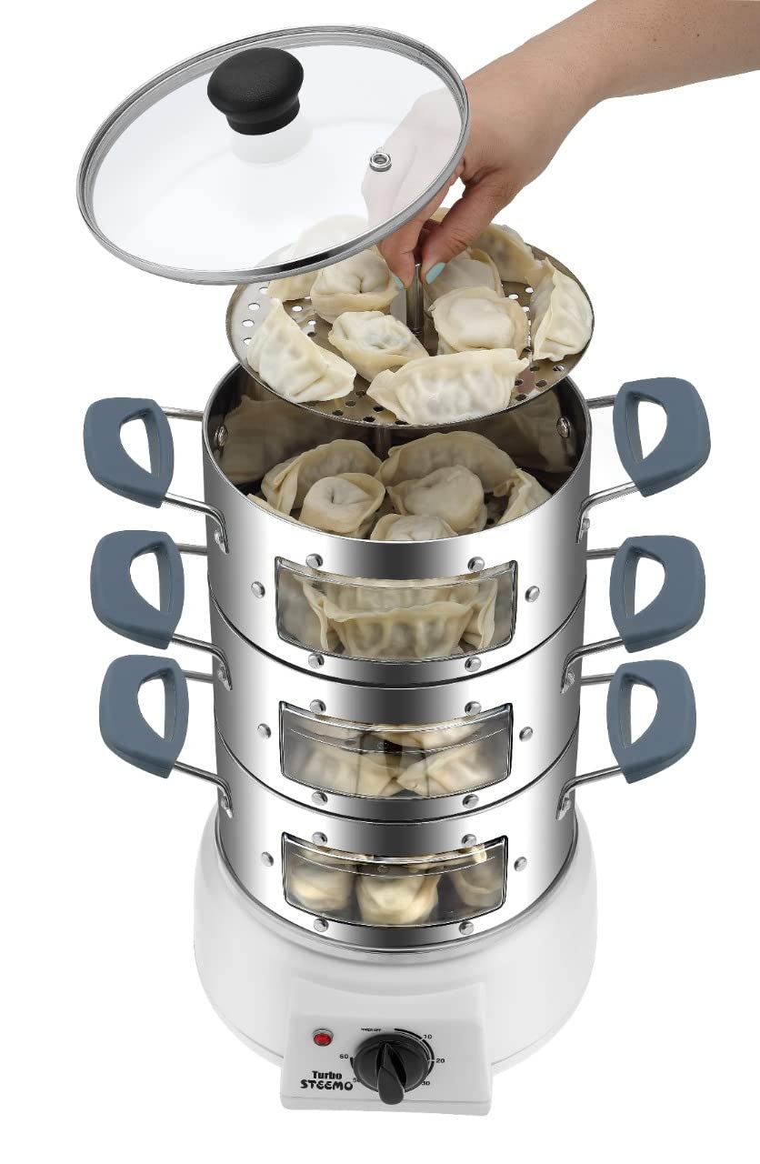 Steemo S.S Momo Maker With S.S Jars Having See Through Windows