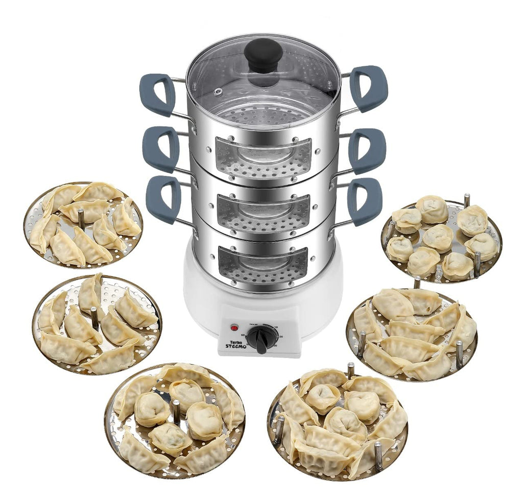 Steemo S.S Momo Maker With S.S Jars Having See Through Windows