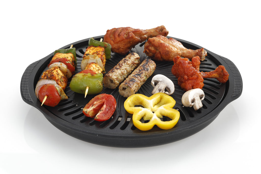 Gas O Grill Aluminum BBQs Full Non-Stick Smokeless Indoor Tandoor JUMBO 14 Inches