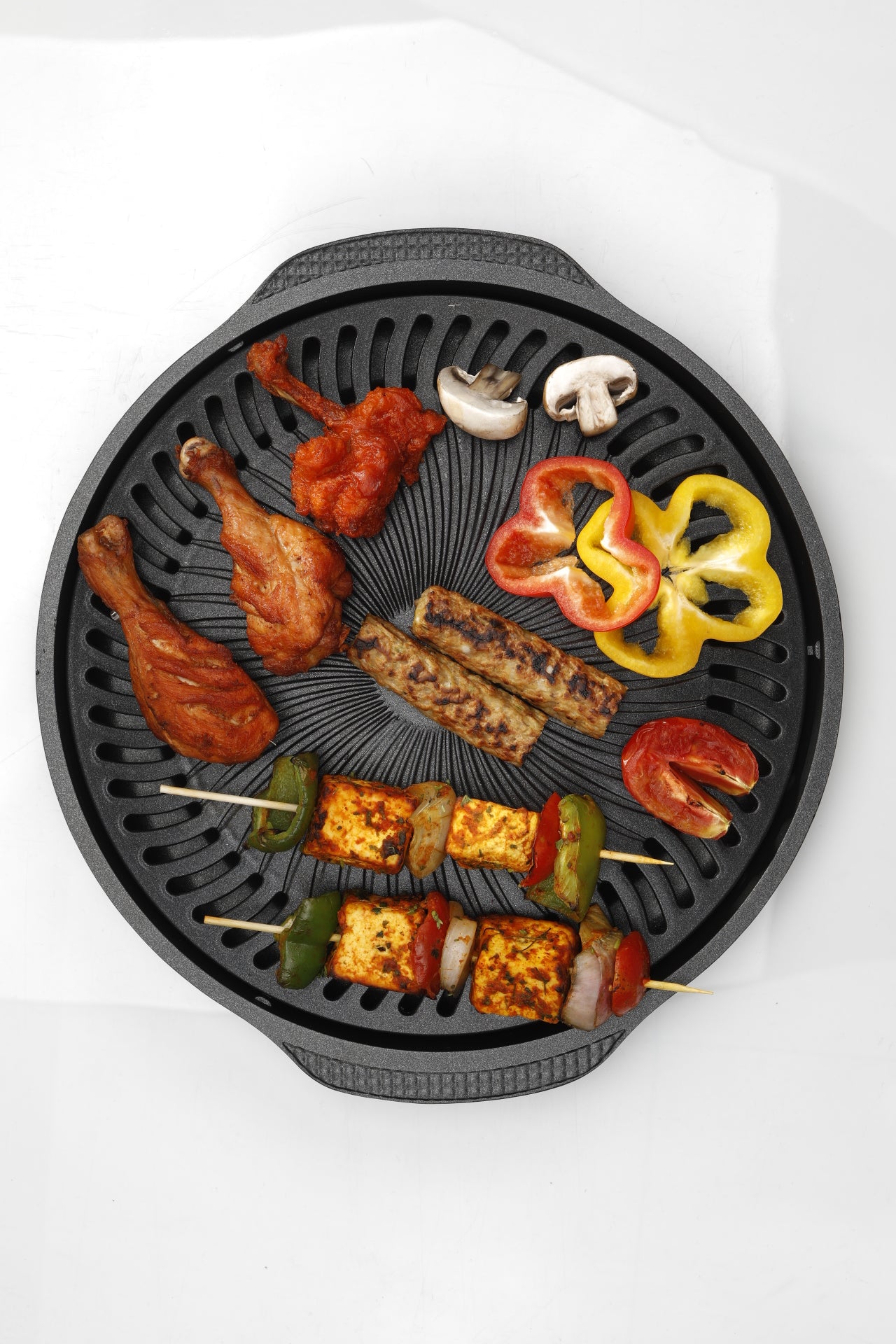 Gas O Grill Aluminum BBQs Full Non-Stick Smokeless Indoor Tandoor JUMBO 14 Inches