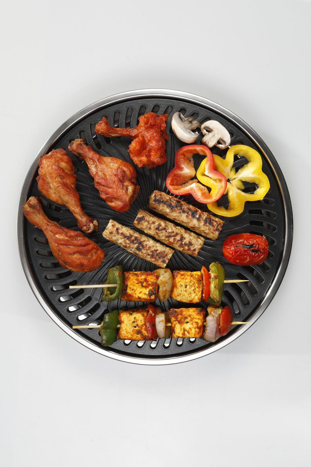 Gas O Grill Aluminum BBQs Full Non-Stick Smokeless Indoor Tandoor JUMBO 14 Inches