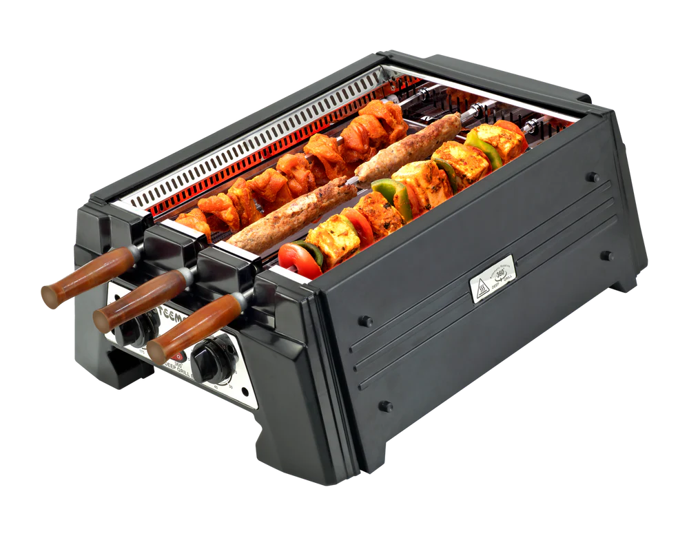 Electric Smokeless Magical Deep Grill 360º Rotational Infrared Indoor & Outdoor Grill